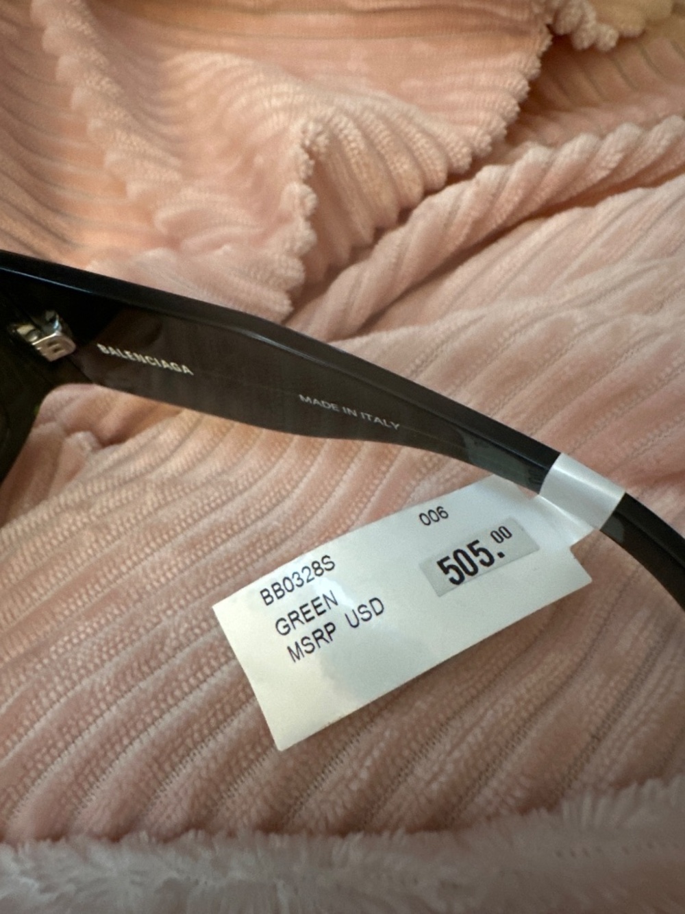 NWT BALENCIAGA SUNGLASSES DARK GREEN - Picture 5 of 9